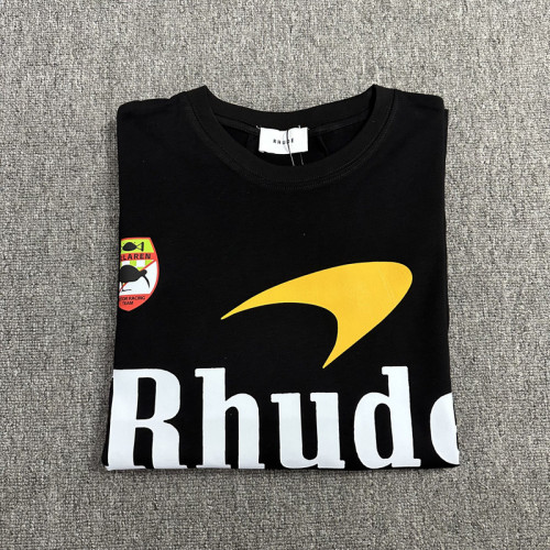 American high street trendy brand RHUDE simple stroke pattern letter print casual loose short sleeved T-shirt unisex summer