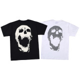 European and American Street Trendy Brand REVENGE Dragon Bone Skull Head Letter Print Loose Casual Short sleeved T-shirt Summer