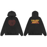 Gallery dept hand drawn graffiti with a heart cross pattern Vintage vintage hooded hoodie for autumn