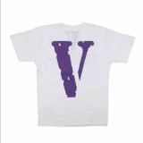 VLONE JERRY purple Miami limited edition large V printed loose casual short sleeved T-shirt for couples