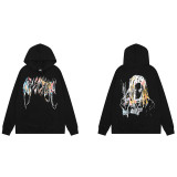 Revenge Embroidery Small Label Smoke Skull Paradise Print Beauty Trendy High Street Hoodie Hooded Hoodie Men's and Women's Autumn