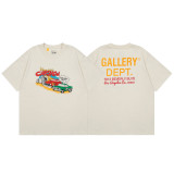 GALLERY DEPT TIDE Cartoon Letter Colorful Printing High Quality Short sleeved T-shirt Casual Loose Summer Men and Women