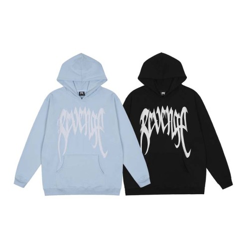 Same style REVENGE Ten Thousand Needle Embroidered Letter Hoodie Hoodie High Street Fashion Hip Hop Couple