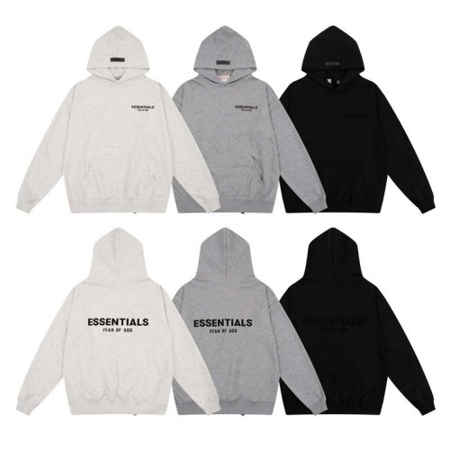 FOG Chest Small Label Hoodie Double Thread ESSENTIALS Season 8 New Flocking Letter Printed Hoodie