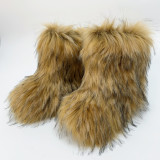 Gal winter cute niche Shibuya spicy girl fur boots in Europe and America, Y2K warm and personalized snow boots for women