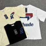 American high street trendy brand RHUDE simple pen arrow logo letter print casual loose short sleeved T-shirt for both men and women