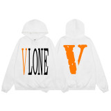 Velvet VLONE JERRY minimalist large V-shaped printed casual hooded hoodie hoodie, unisex couple trend