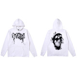 Revenge Embroidery Small Label Smoke Skull Paradise Print Beauty Trendy High Street Hoodie Hooded Hoodie Men's and Women's Autumn