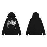 Trendy Revenge Embroidered Dragon Skeleton Small Couple Skull Head American Loose High Street Casual Hoodie Sweater