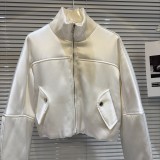 Internet celebrity winter new niche style drawstring glossy cotton brocade threaded collar down jacket short jacket