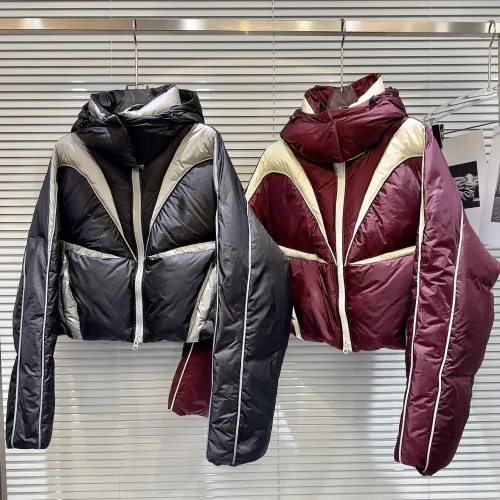 Internet celebrity's new winter explosive street style with contrasting color patchwork design, dark spicy girl hooded down jacket