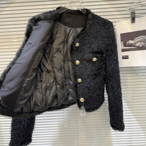 Netizen Same Winter New Style Small Fragrant Wind Retro Metal Buckle Bright Silk Down Inner Tank Short Coat for Women