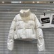 Internet celebrity's new winter niche spicy girl drawstring strap double layered collar bright surface warm down jacket