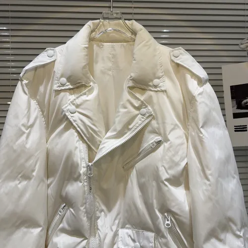 Internet celebrity's new winter niche spicy girl with diagonal metal zipper design for warm motorcycle down jacket