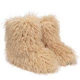 European and American long boots for children to keep warm in winter, with a thickness of anti slip Shibuya fur boots and a middle tube for personalized and fashionable snow boots
