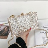 Custom Wholesale Women Clear Acrylic Purse Evening Clutch Bag Acrylic Transparent Gold star Evening Bags Purses