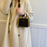 Women's New European and American Fashion Retro Texture Personalized Weaving Handheld Crossbody Acrylic Box Bag