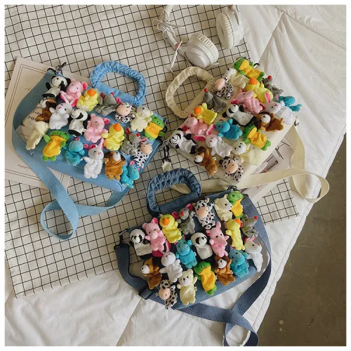 Plush Toys Wholesale Tote Ladies Shoulder Bag Canvas Cotton Shopping Handbags