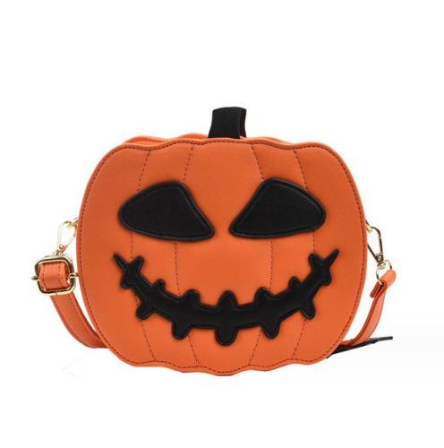 Halloween Accessories Supplies Party PU Leather Scream Round Purse Gothic Style Cosplay Custom Cartoon Pumpkin Shoulder Bag