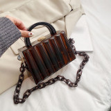 SY Latest Fashion Women Clutch Bags Clear Box Chain Small Square Bag Purses Women Evening Party Bag