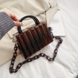 SY Latest Fashion Women Clutch Bags Clear Box Chain Small Square Bag Purses Women Evening Party Bag