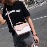 Fashionable contrast color small square bag versatile girl sweet personality piano notes small satchel bag