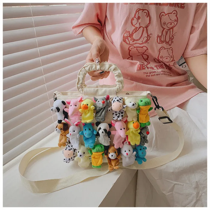 Plush Toys Wholesale Tote Ladies Shoulder Bag Canvas Cotton Shopping Handbags