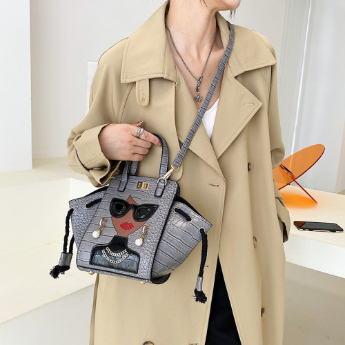 PU internet celebrity personality small bag for women's new Korean version fashionable glasses, beautiful hip-hop Instagram single shoulder handbag