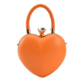 Amazon Women  New Hot Selling Peach Heart Lipstick Bag Party Fashion Bags Good Quality PU Relief Crossbody Bag Handbag