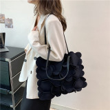 Bags Bag New Forest Sweet Girl Fashion Flower Fashionable Large Capacity One Shoulder Handheld Bucket Bag