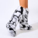 Wholesale of new winter 50cm high long tube fur boots by manufacturers for foreign trade, keeping warm, spicy girls fashionable, snow boots for women