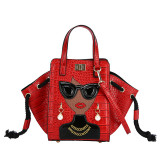 PU internet celebrity personality small bag for women's new Korean version fashionable glasses, beautiful hip-hop Instagram single shoulder handbag