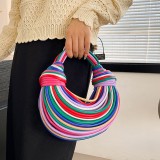 New Fashion PU Flap Handbags for Women Luxury Wholesale Ladies Knotted Clutch Bag Chain Designer Women Hand Clutch for Girl