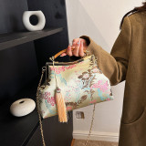 New Chinese style embroidered thread texture, fashionable tassels, personalized hand-held single shoulder women's crossbody dinner bag