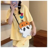 Crossbody bags handbags ladies funny pumpkin shaped halloween bags purses