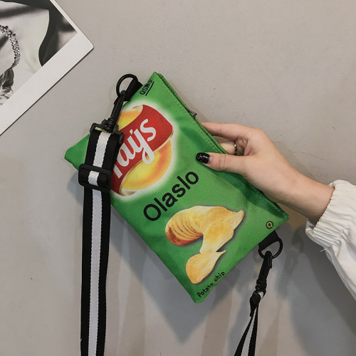 Xiaohongshu Same style Potato Chip Small Bag New Cartoon Girl Instagram One Shoulder Crossbody Envelope Bag Trendy