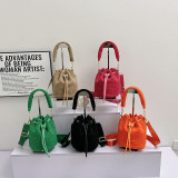 Bags Bag New Korean Style Fashion Lingge Small Fragrance Style Texture Internet Famous Women's Crossbody Fleece Bucket Bag