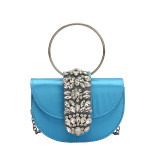 Wedding Party Trendy Women Crystal Diamond Handbags Designer Luxury Pink Evening Round Ring Evening Clutch Purses