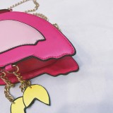 Flamingo Shape Fashion Pu Leather Casual Chain Purse Ladies Shoulder Women's Crossbody Mini Messenger Handbag Bag