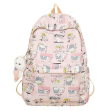 Japanese Cartoon Backpack New Forest Style Fashionable Graffiti Cute Large Capacity Campus Style Girl Book Bag Trend