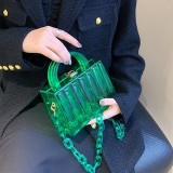 SY Latest Fashion Women Clutch Bags Clear Box Chain Small Square Bag Purses Women Evening Party Bag