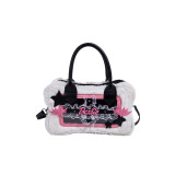 Autumn Plush Bag New Forest Soft Girl Trendy Cool Personality Handheld Instagram Popular Crossbody Small Square Bag Trendy