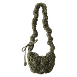 This year's trendy bag new forest women's soft girl fashion pleats personalized candy color single shoulder underarm bag trend