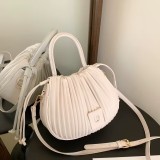 women handbags ladies hand bags small size pattern underarm handbag Pleated Tote Versatile Shoulder Bucket handbag