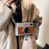 Unique Design Contrast Color Vintage Camera Shape Box Bag Ladies Small Messenger Shoulder Hand Bags Cute Women Purse