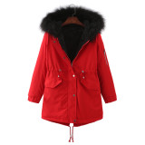 D933 winter jacket with plush and thickened European size cotton jacket