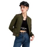 New Fashionable and Popular European and American Standing Collar Urban Casual Cotton Clothes Pilot Jackets Spring and Autumn Jackets Women's