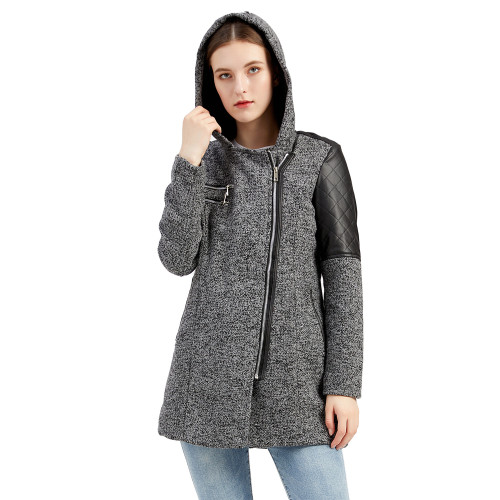 [Order] oreder Women's Autumn/Winter Hooded Woolen Coat European Size Cross border Hot Selling Warm Coat 518