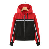 Thin windbreaker women's jacket color blocking casual jacket women's spring and autumn outdoor raincoat