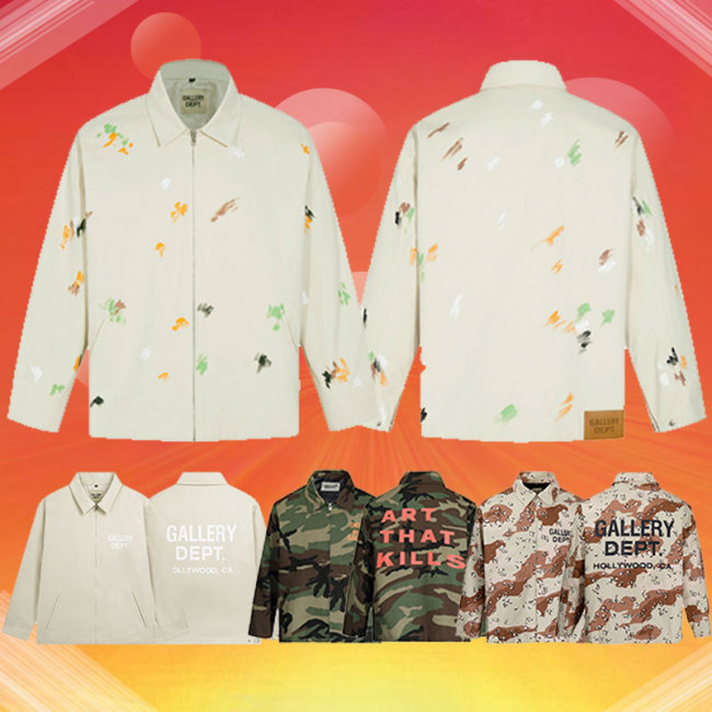 New letter printed desert camouflage coach jacket with high street zipper jacket for exterior single Gallery Dept